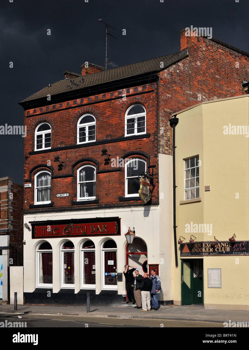 The City Bar Public House, Albert Street, Derby, Derbyshire, Uk Stock