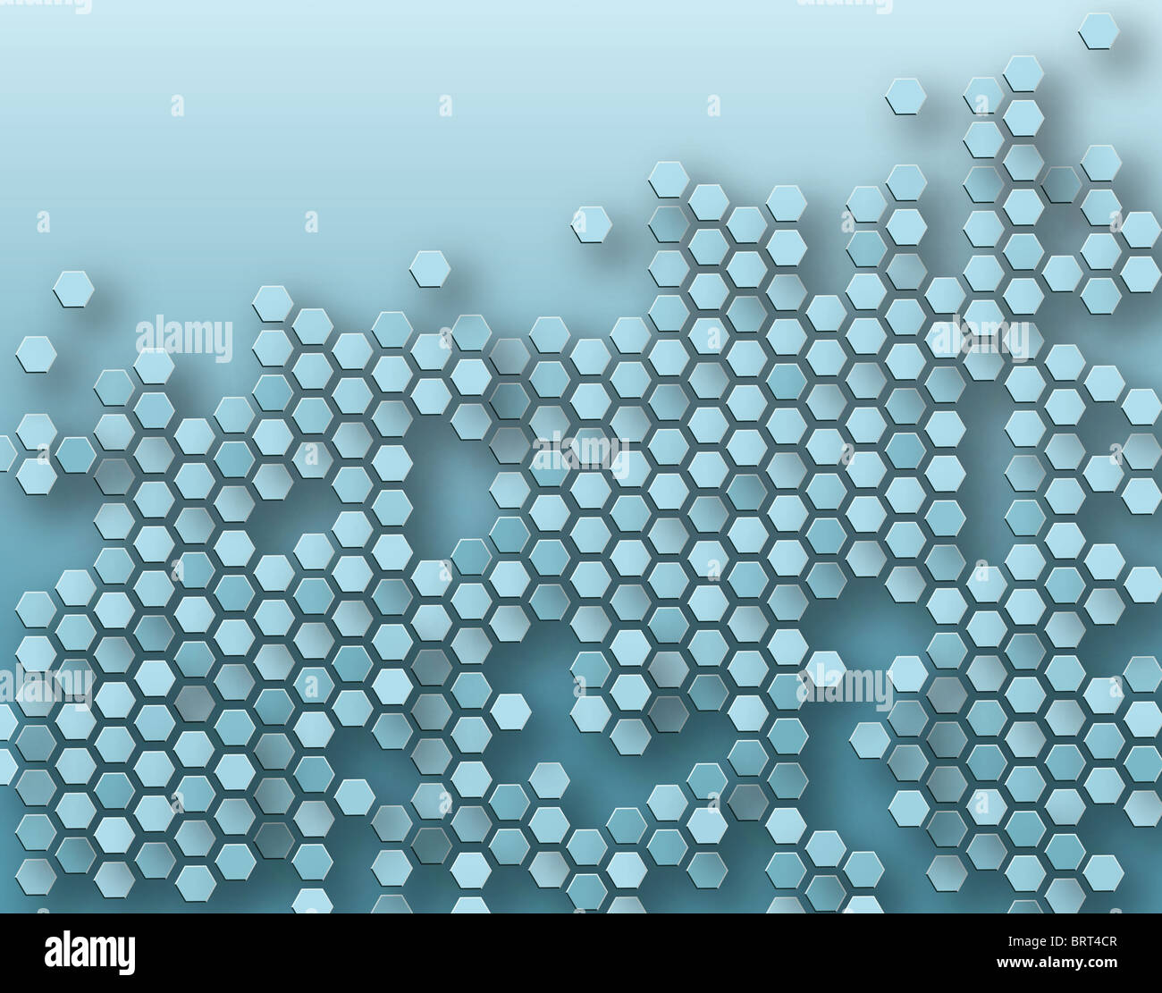 Abstract illustrated background of blue hexagons and shadows Stock ...