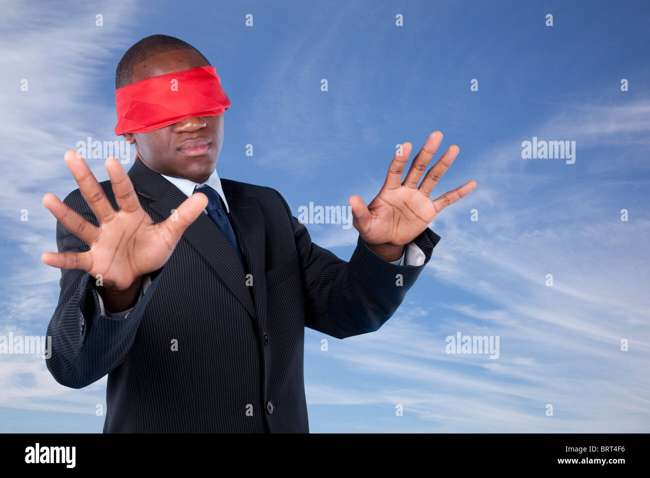 Blindfolded man, Stock Video