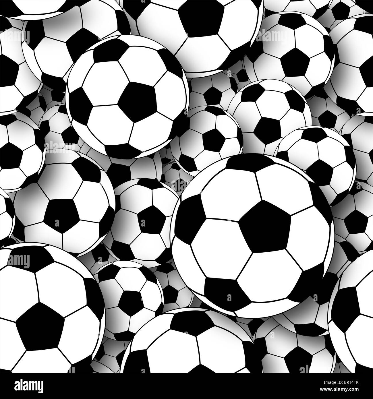 Illustration of a mass of soccer balls Stock Photo Alamy