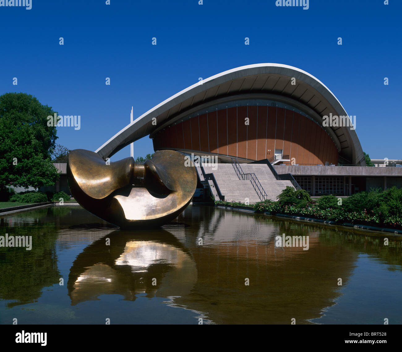 Congress Hall and Sculpture by Henry Moore, Berlin, Brandenburg, Germany Stock Photo