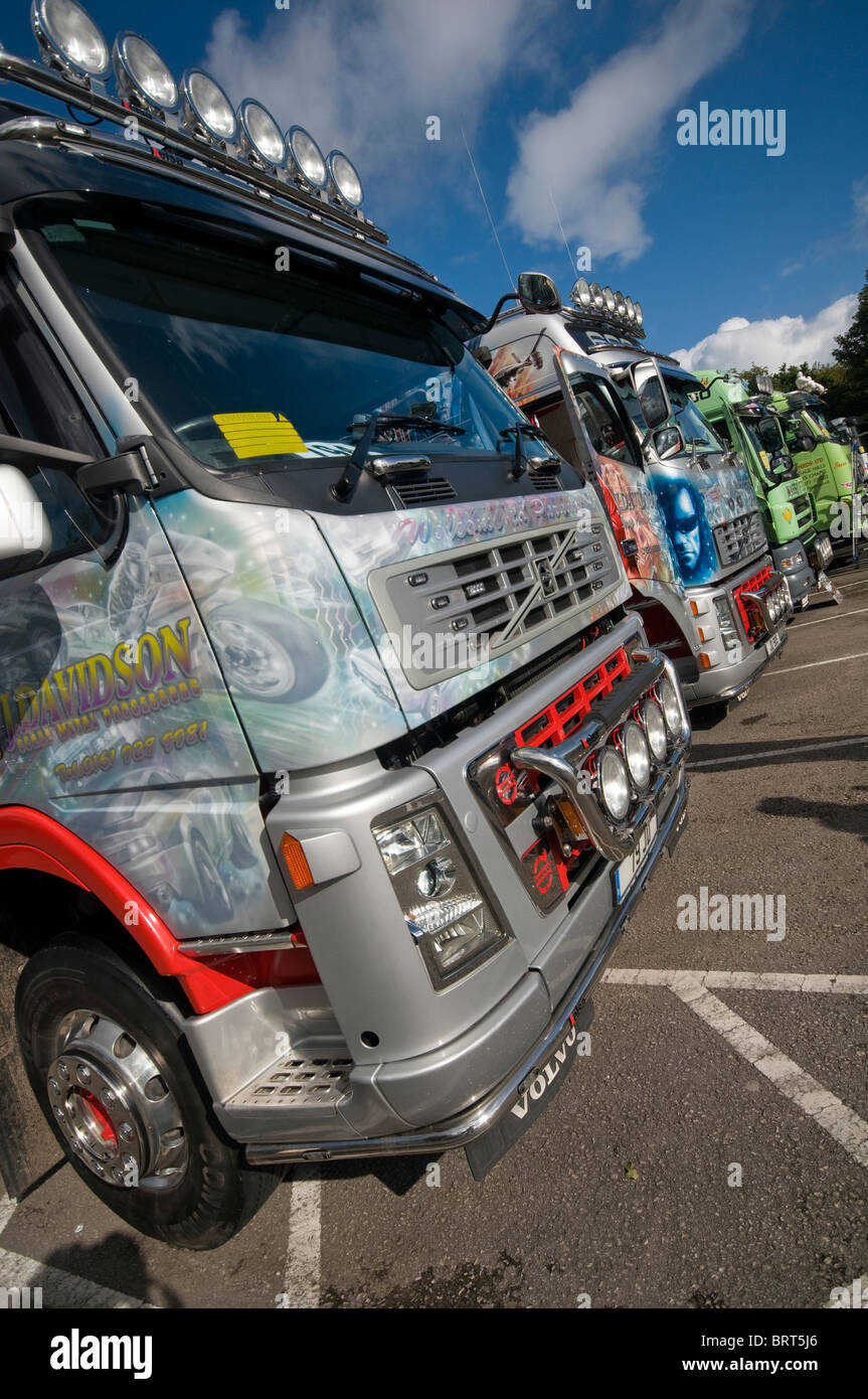 Trucks on display at the 2010 Truckfest outdoor trucking event in the UK Stock Photo