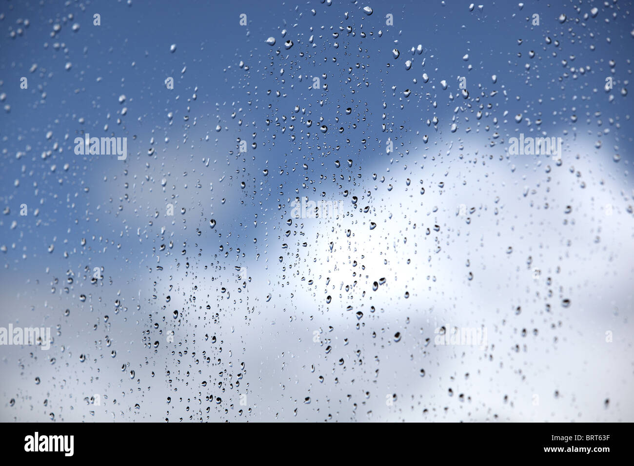 rain shower on window Stock Photo Alamy