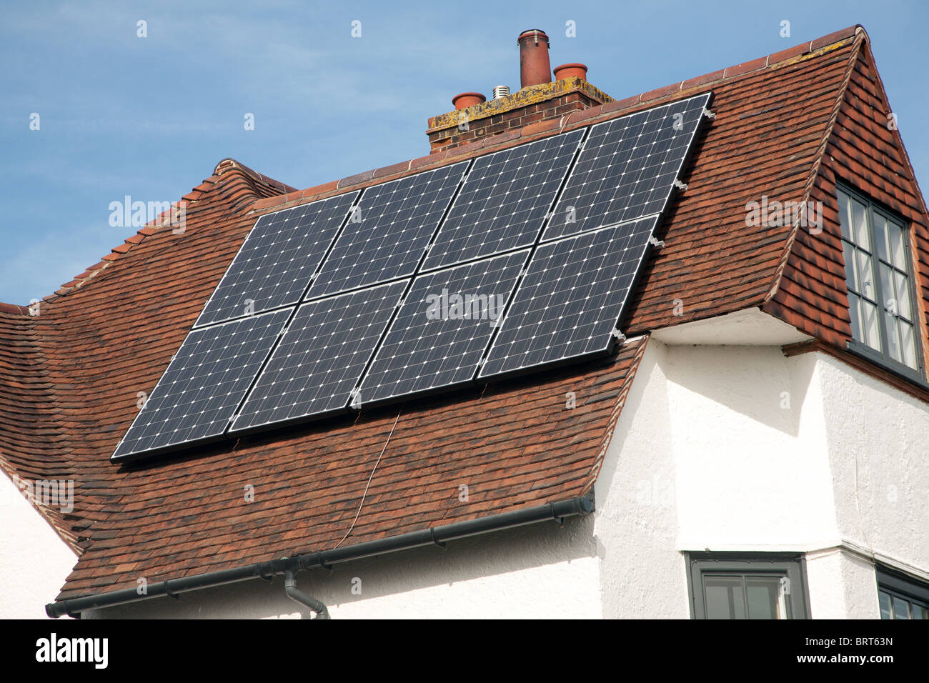 Photovoltaic roof solar panels electricity generation Stock Photo Alamy