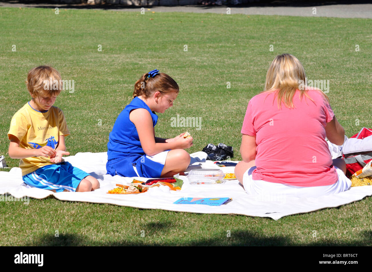 Family picnic, Dallas Arboretum, Texas, USA Stock Photo Alamy