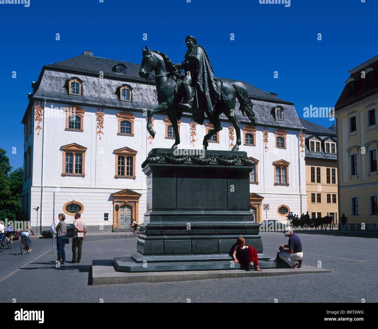 Statue of Carl Augustus, Weimar, Thuringia, Germany Stock Photo