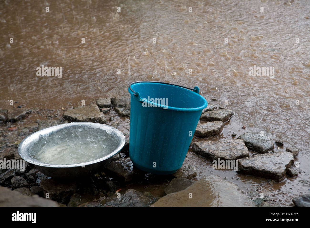 Rains in Freetown, Sierra Leone, West Africa Stock Photo