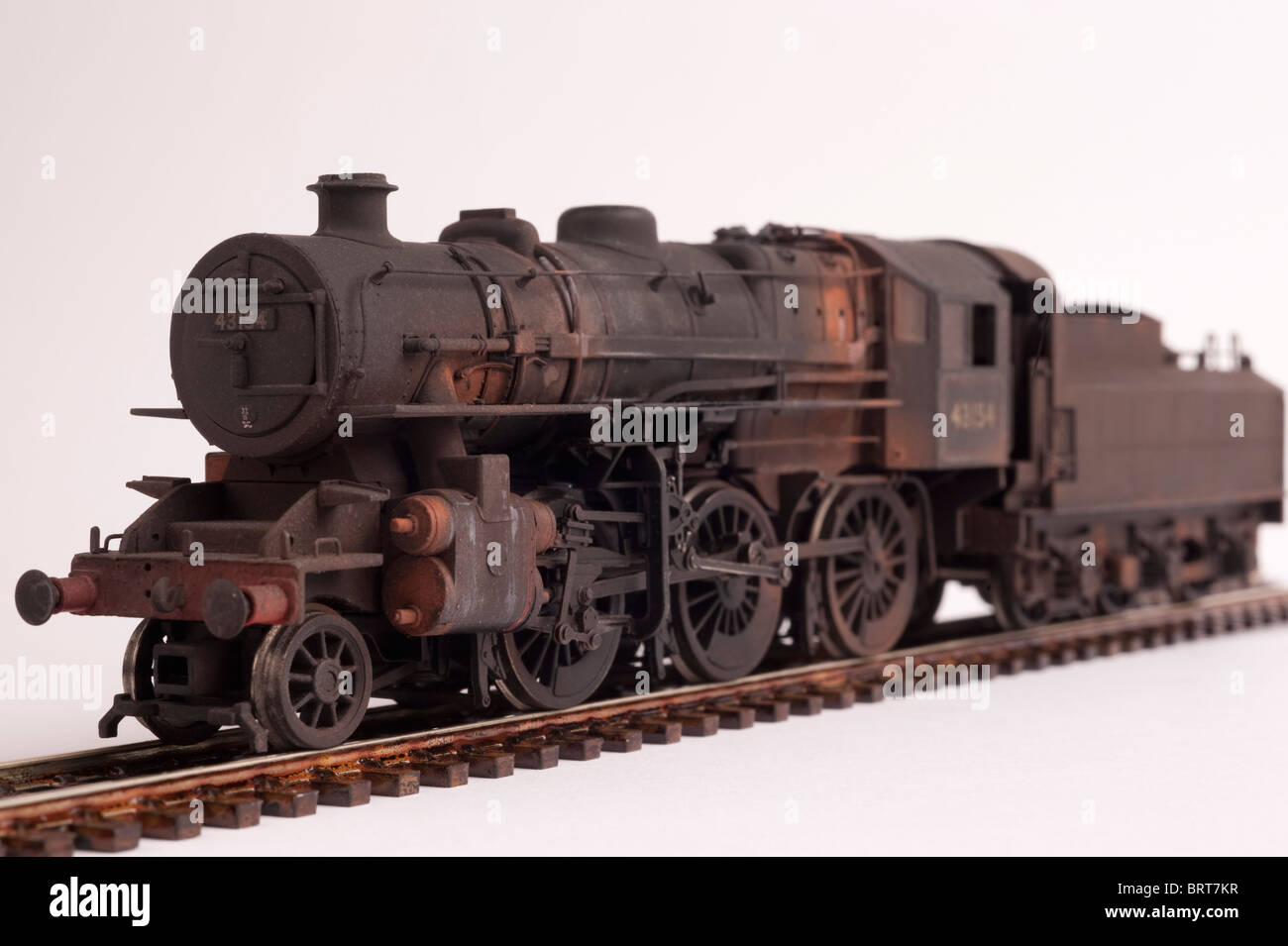 LMS Ivatt Class 4, BR Livery weathered scale model Stock Photo