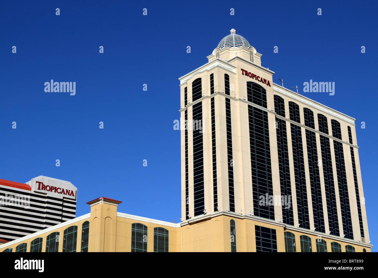 The Tropicana Casino and Resort hotel towers in Atlantic City, New Jersey, USA. Stock Photo