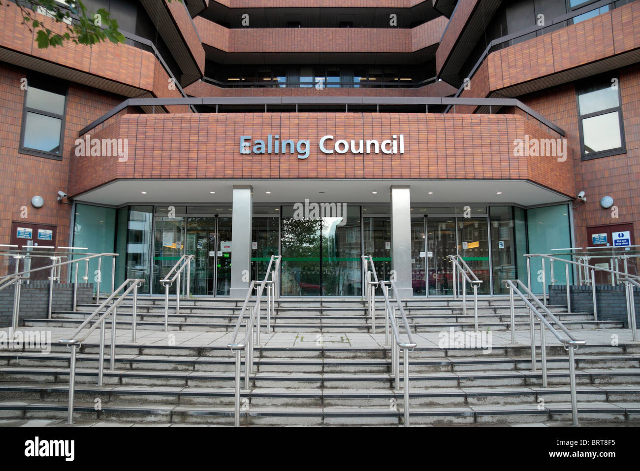 The main offices of the London Borough of Ealing Council, Uxbridge Road, UK. Stock Photo