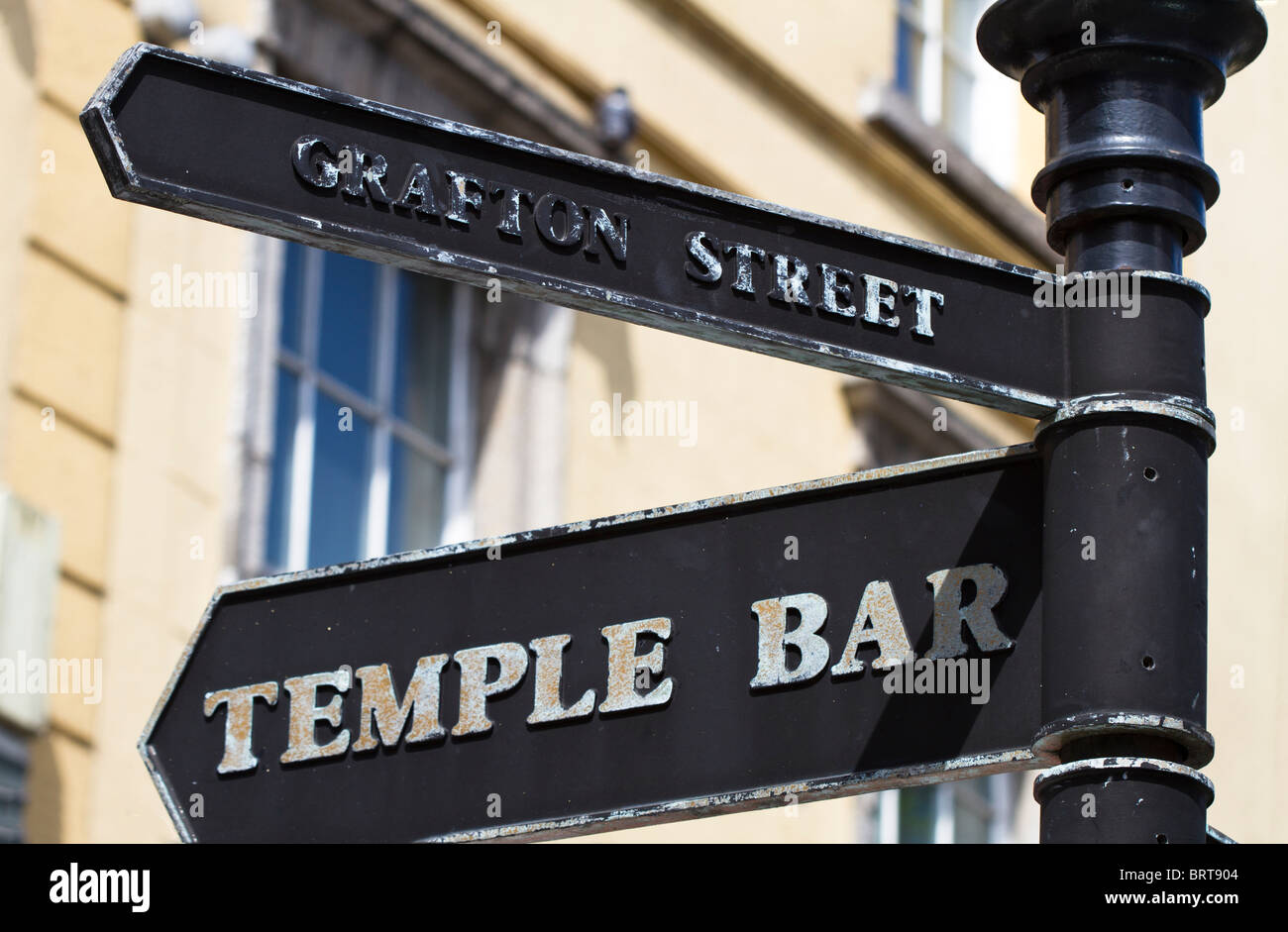 Directions to Temple Bar and Grafton Street in Dublin Stock Photo Alamy