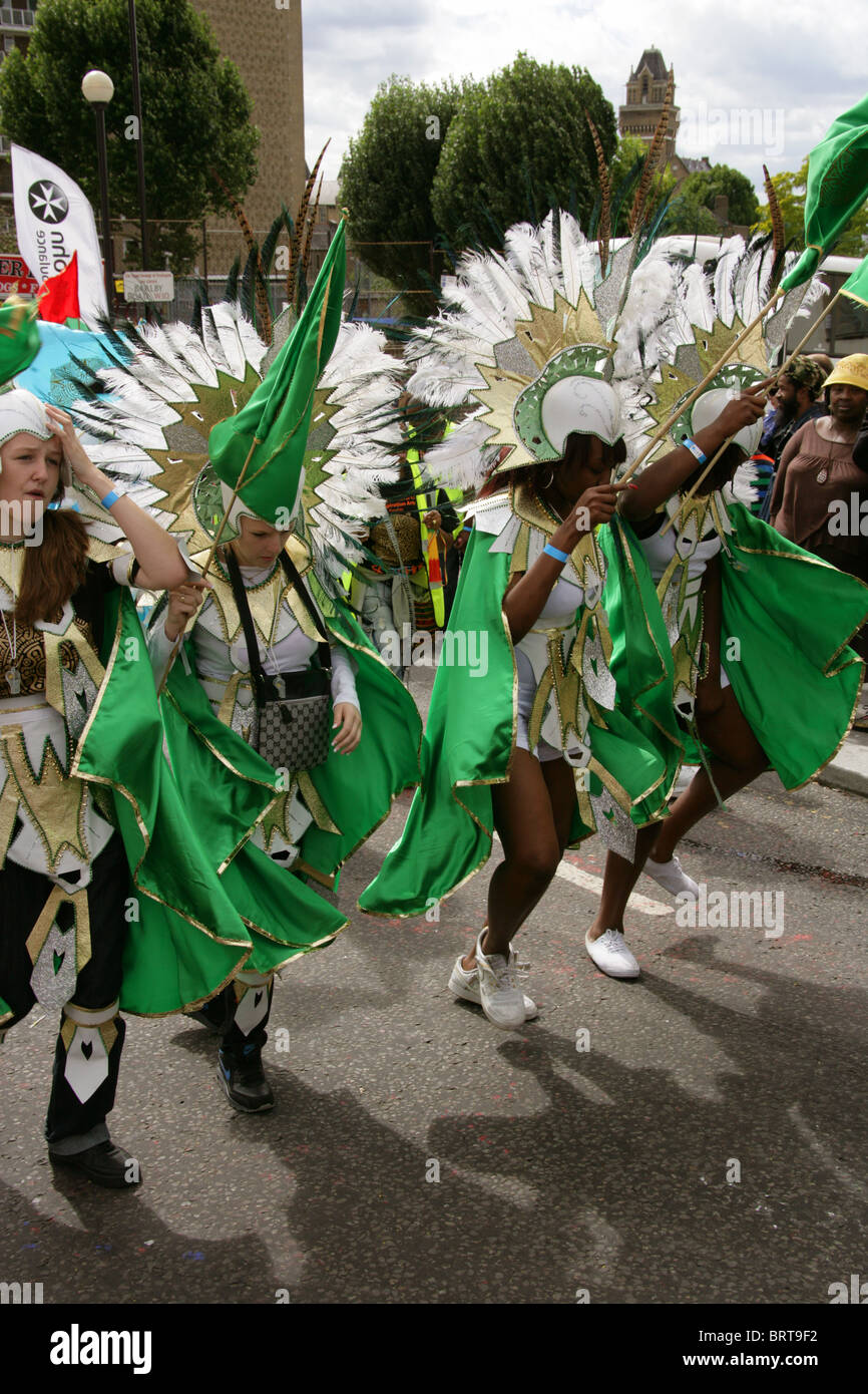 Participants in the Nottinghill Carnival 2010 Stock Photo