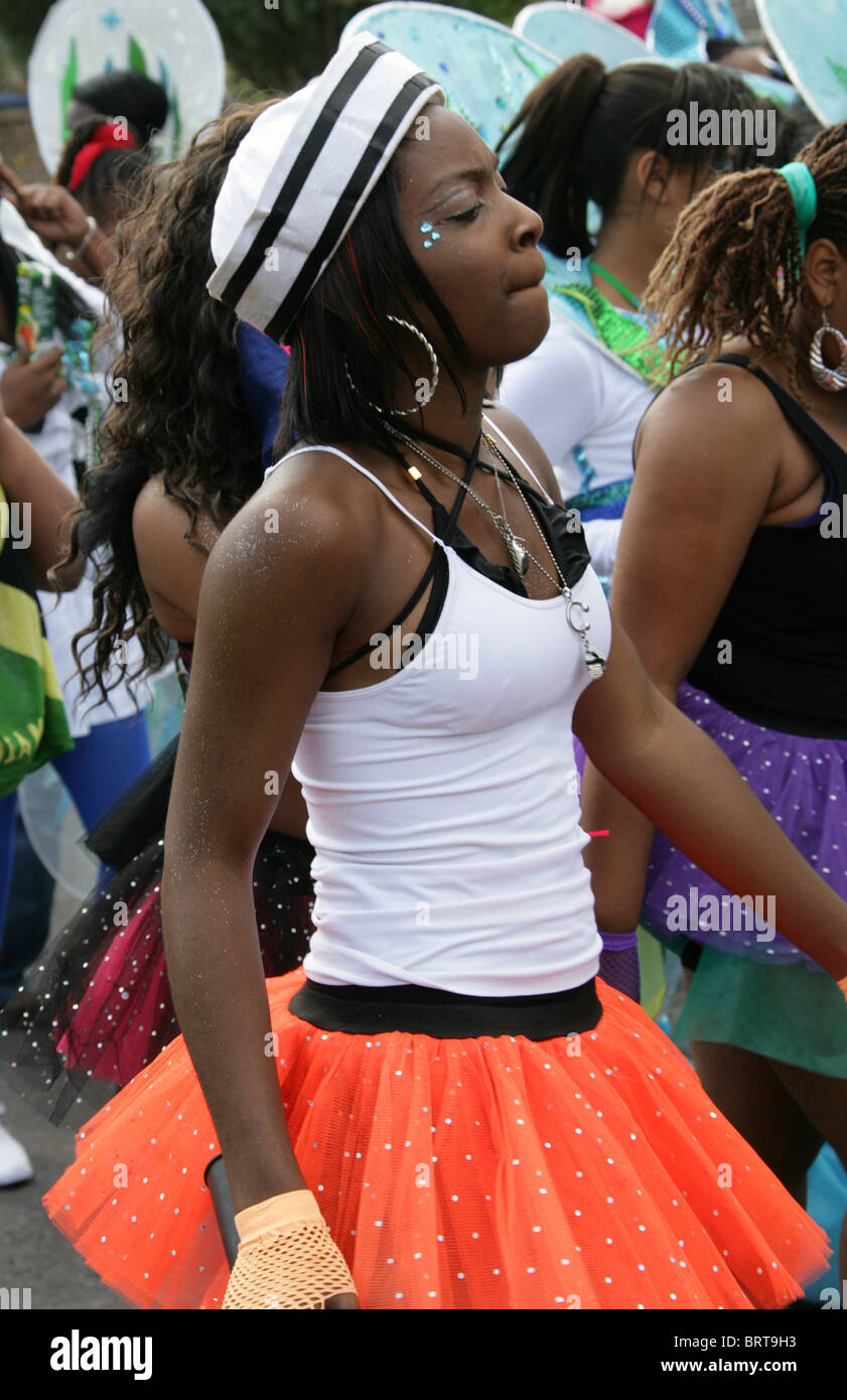 Girl at the Nottinghill Carnival 2010 Stock Photo