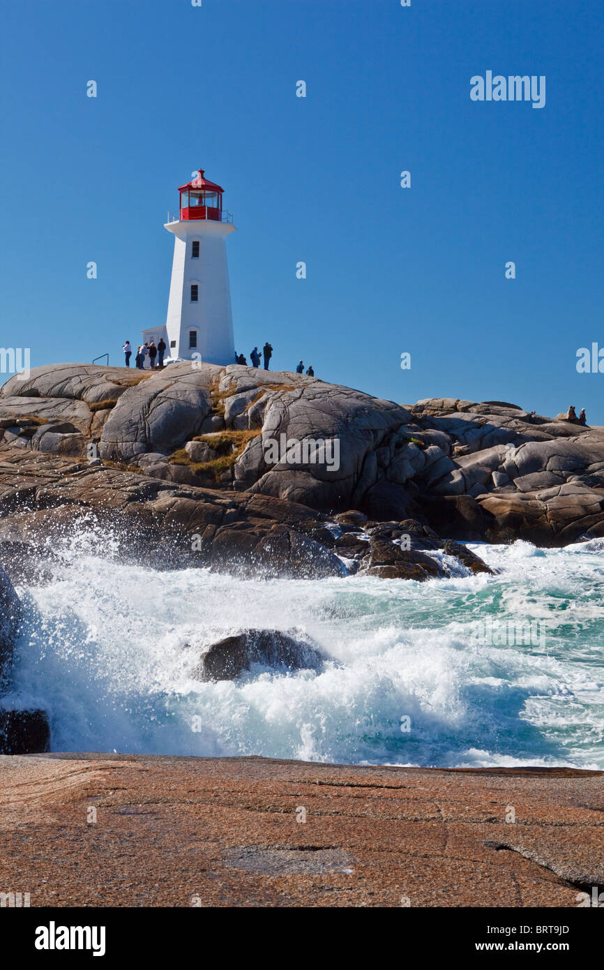Peggy's Cove Lighthouse, Nova Scotia, Canada Stock Photo