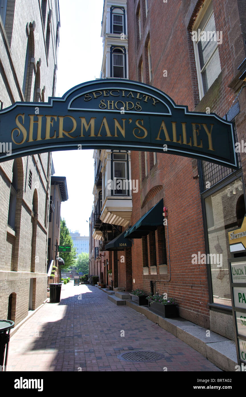 Sherman's Alley, New Haven, Connecticut, USA Stock Photo Alamy