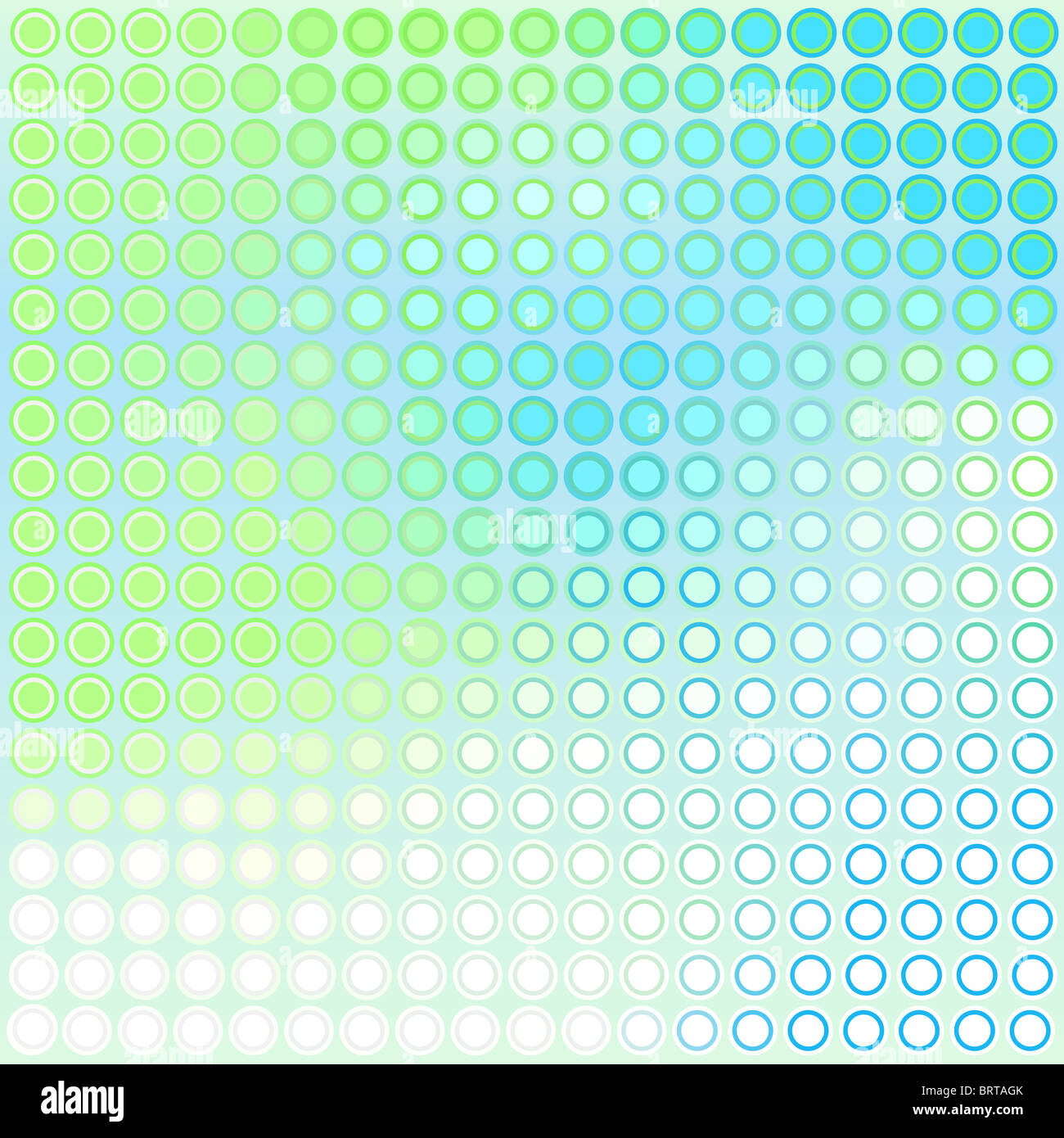 Abstract illustrated background of blue and green dots Stock Photo
