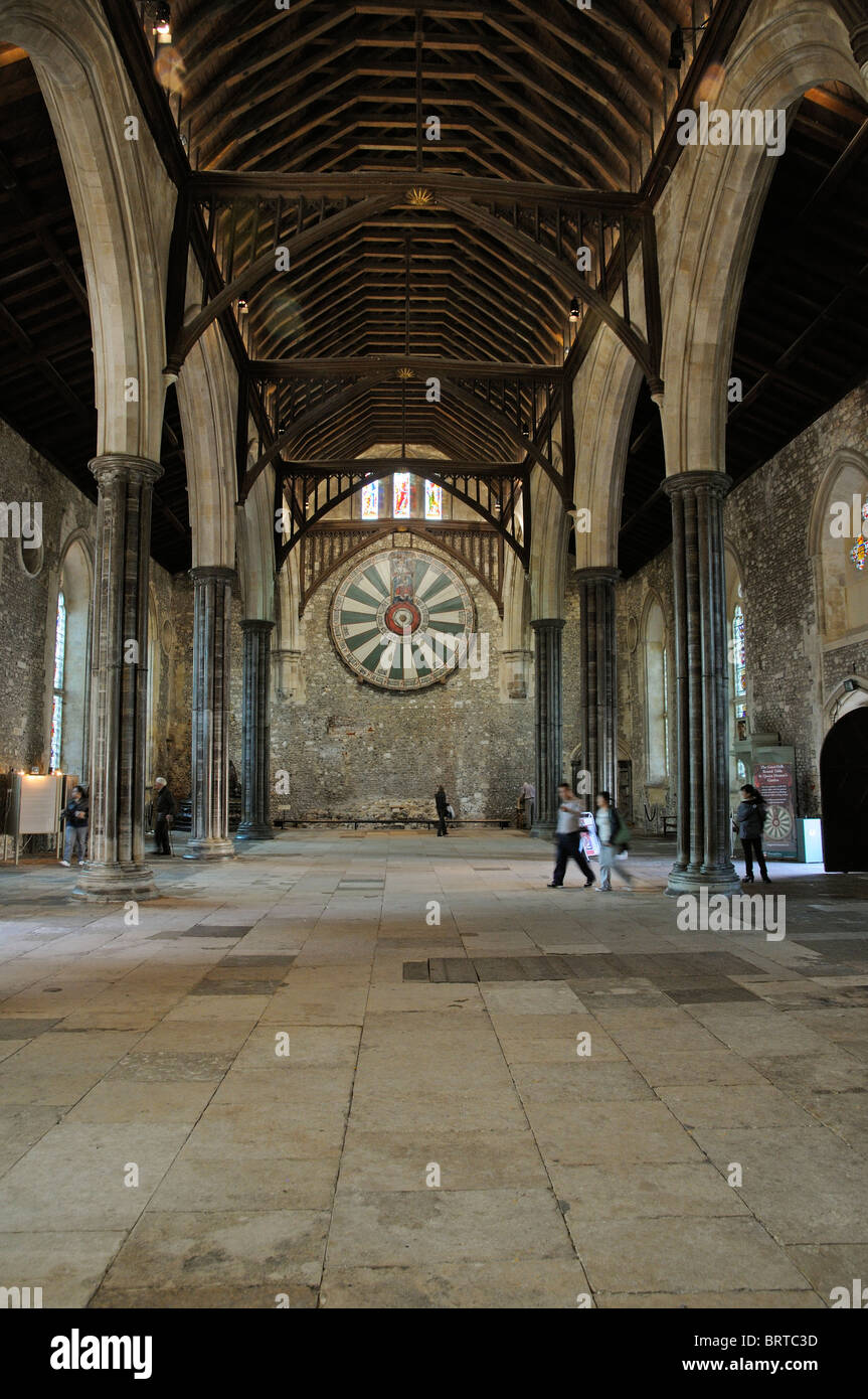The Great Hall Winchester and King Arthur's Round Table situated within