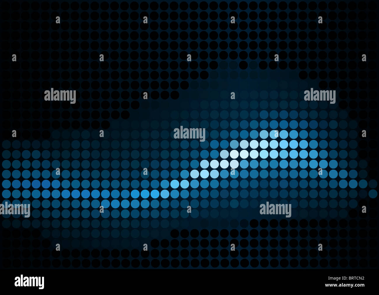 Illustrated abstract background of blue dots Stock Photo