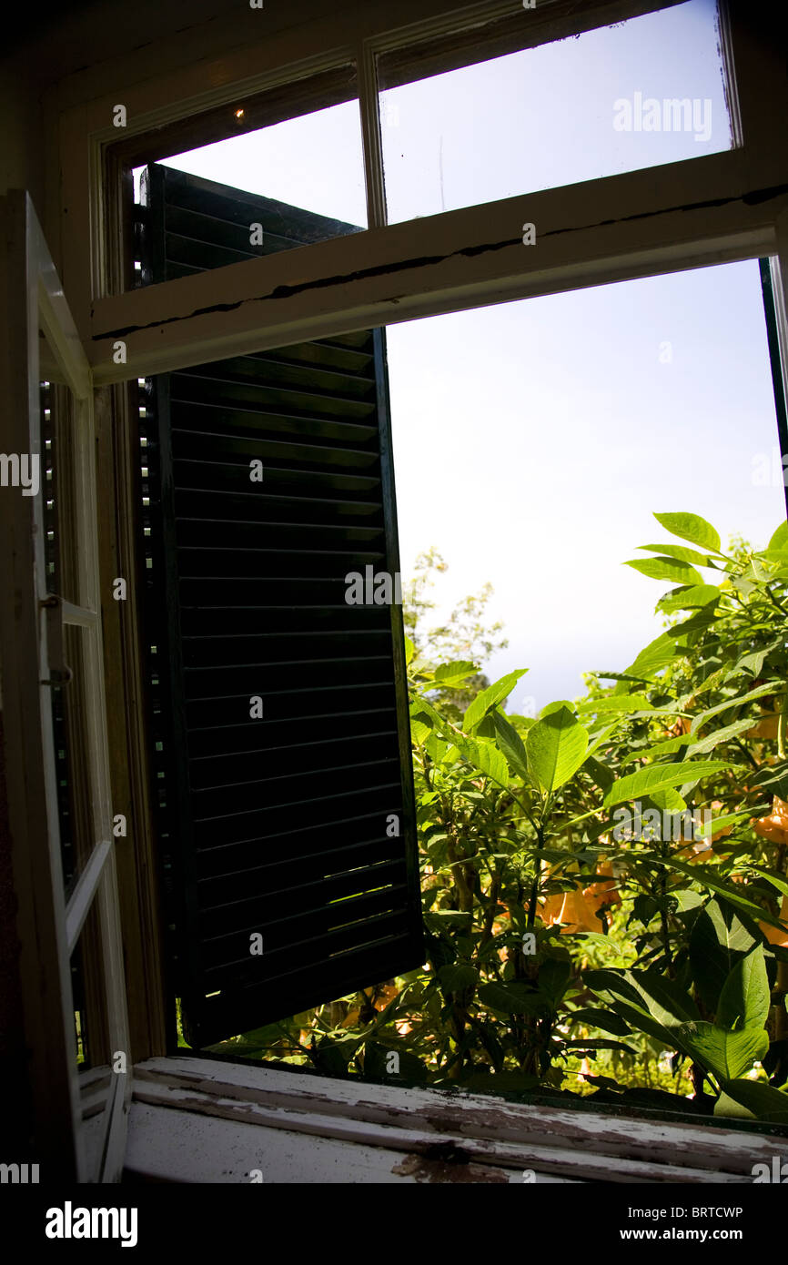 Shutters window looking out hi-res stock photography and images - Alamy