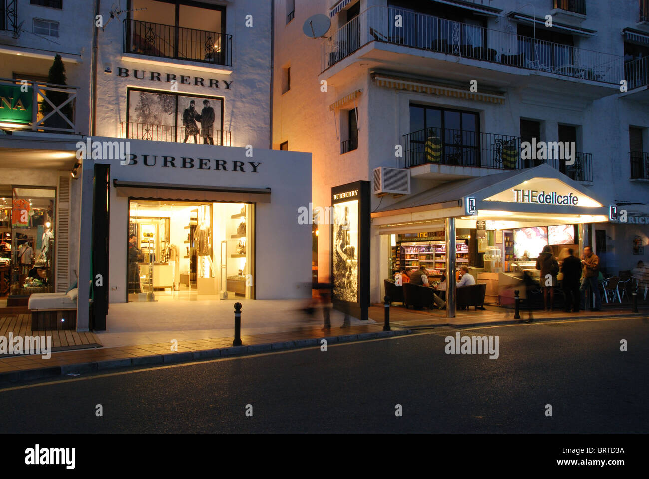 Shops and restaurants at night, Puerto Banus, Marbella, Costa del Sol,  Malaga Province, Andalucia, Spain, Western Europe Stock Photo - Alamy