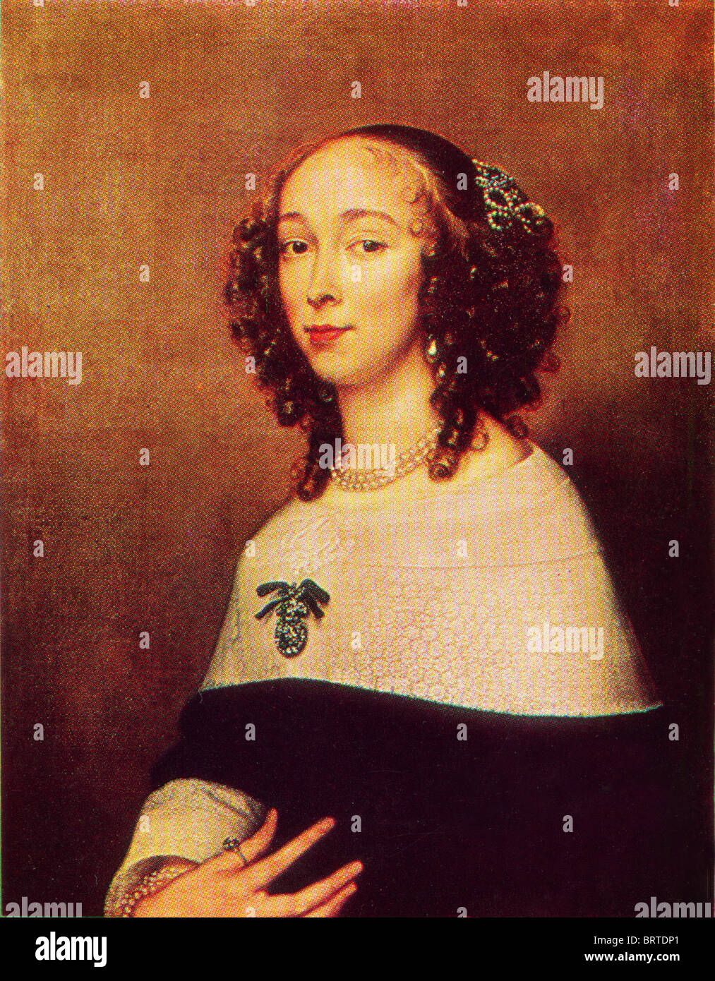 Adriaen Hanneman (1601 - 1671) Portrait of a Woman. 1653. Stock Photo