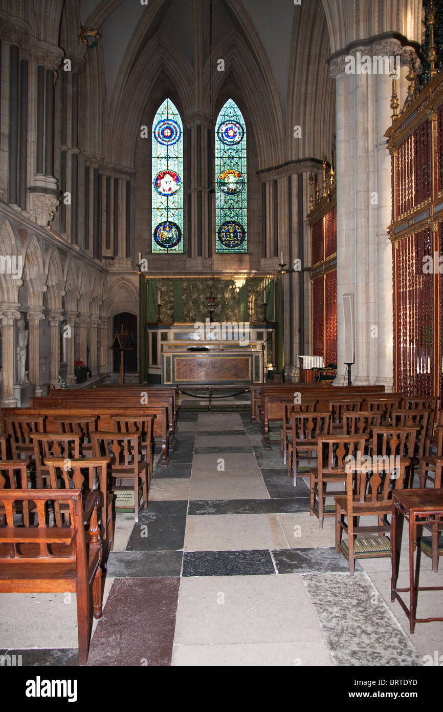 [St John's] chapel inside "York Minster Stock Photo Alamy