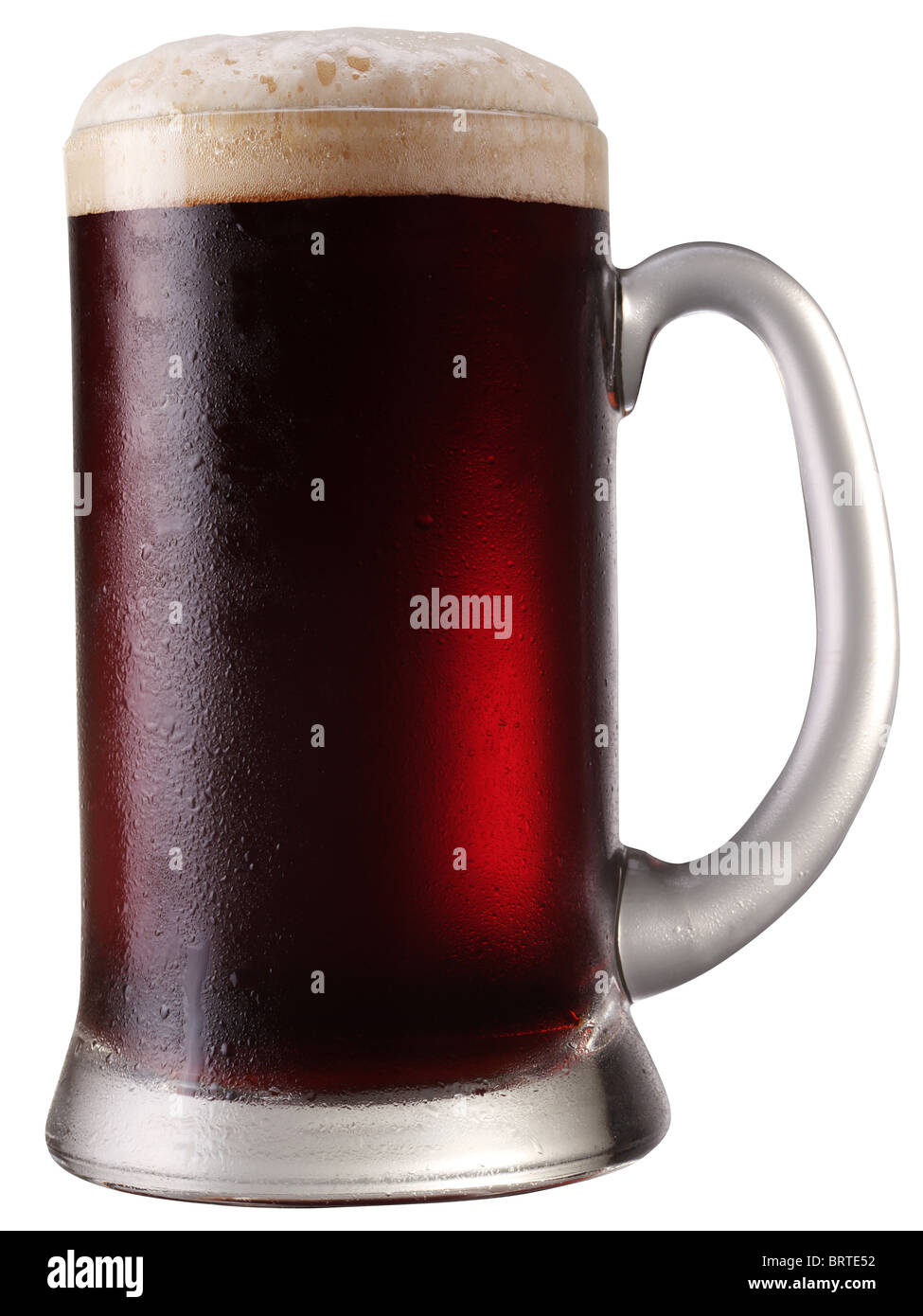 Frosty mug of beer isolated on a white background. Stock Photo