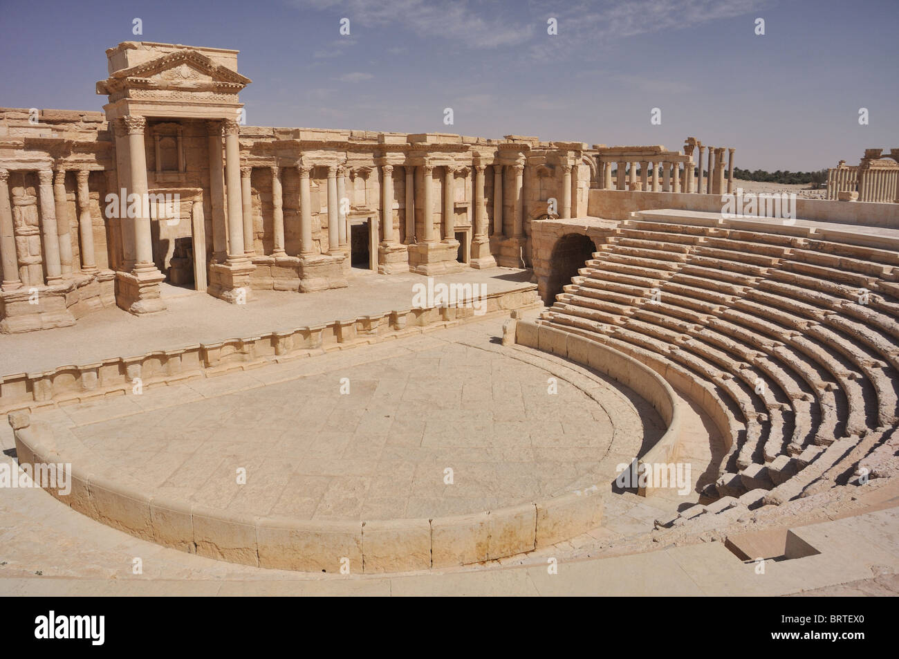 Though the ancient site fell into disuse after the 16th century, it is still known as Tadmor in Arabic. Palmyra is completely in Stock Photo