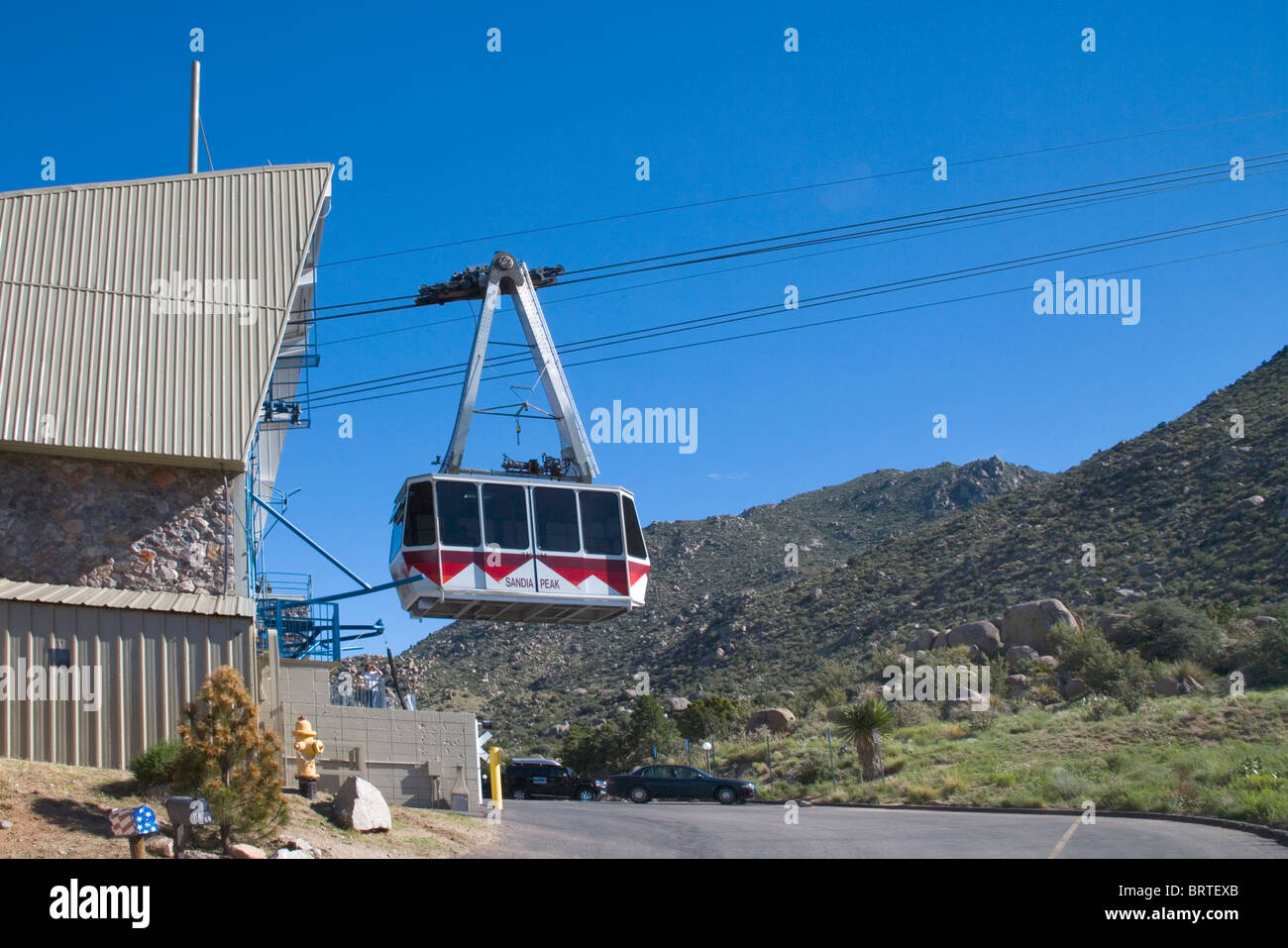 cable car at sandia peak albuquerque New Mexico Stock Photo