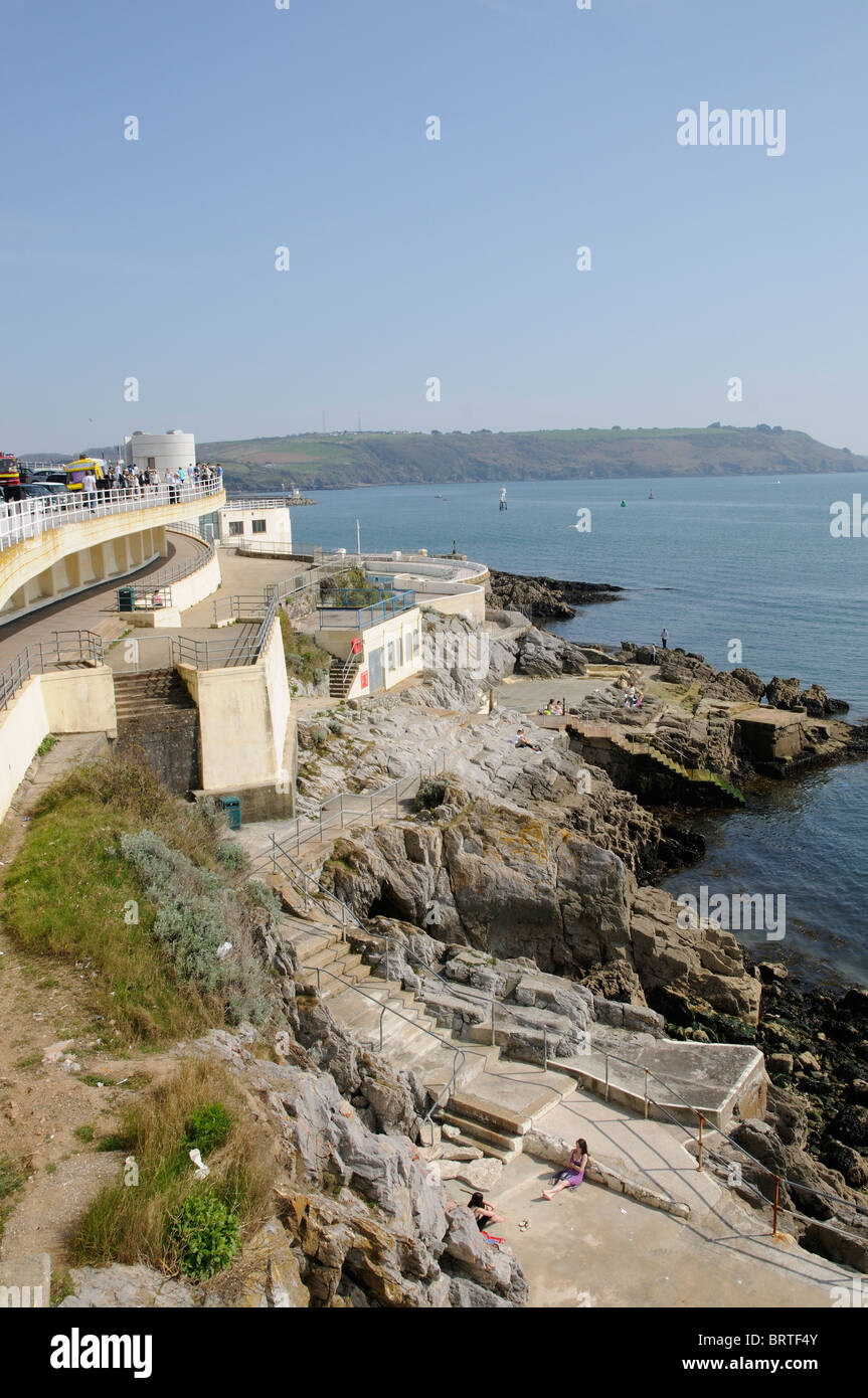 Waterfront area The Hoe Plymouth Devon England Stock Photo