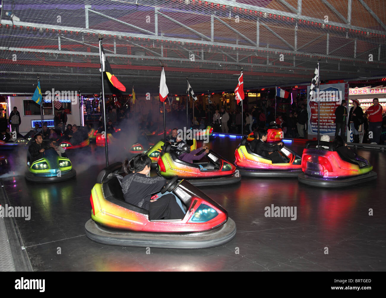 Dodgem cars at the Goose Fair, Nottingham, England, U.K Stock Photo Alamy