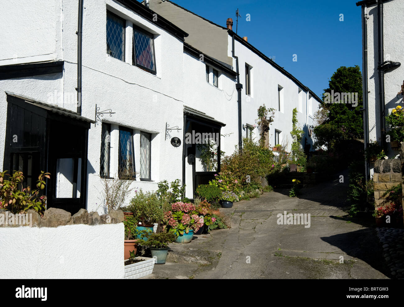 Cottages, Heysham village, Lancashire Stock Photo Alamy