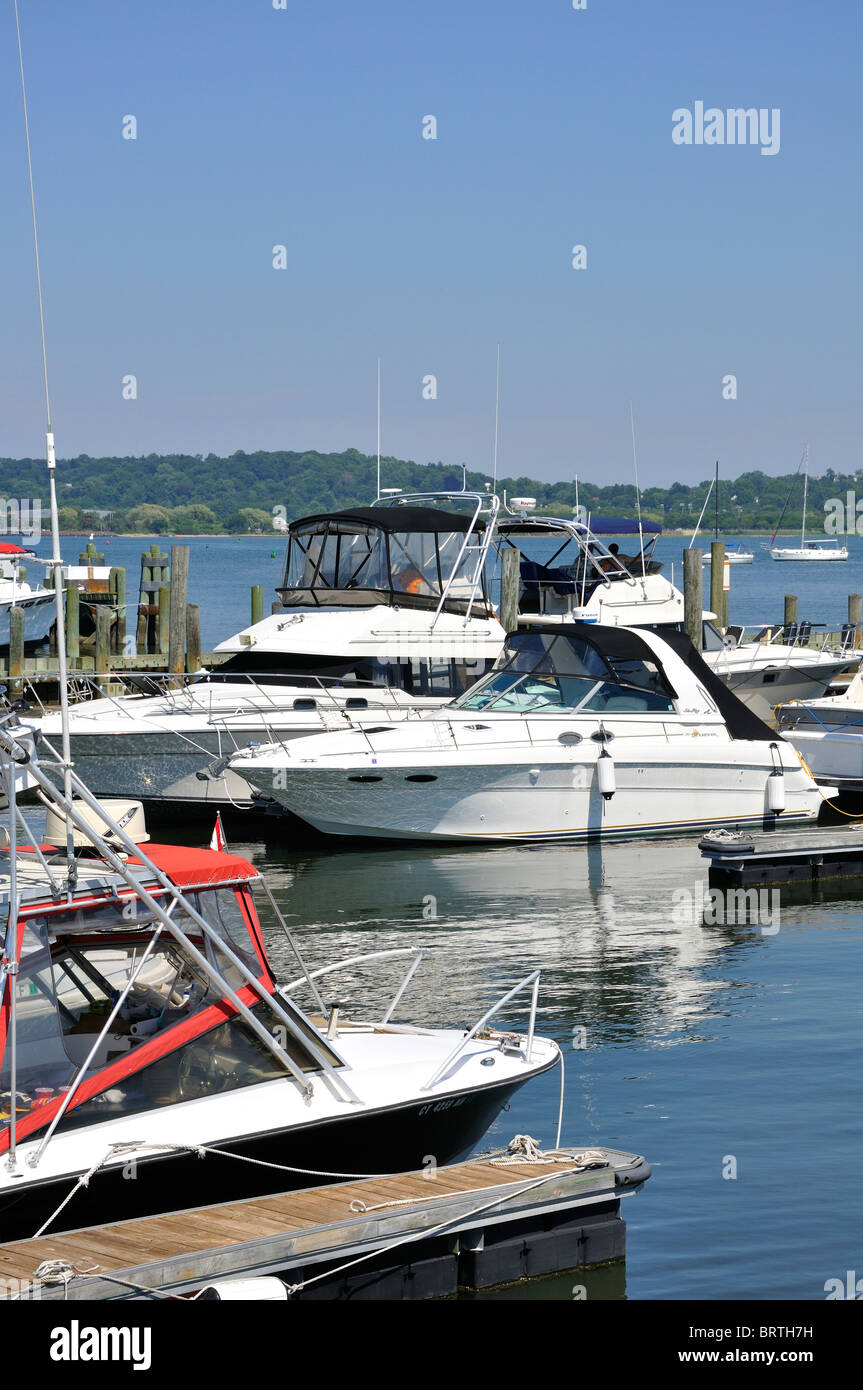 New Haven marina, Connecticut, USA Stock Photo Alamy