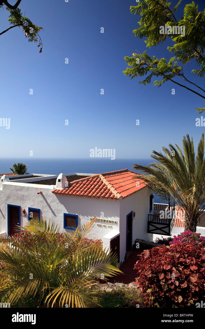 Canary Islands, La Gomera, Playa Santiago, Jardin Tecina Resort Stock Photo