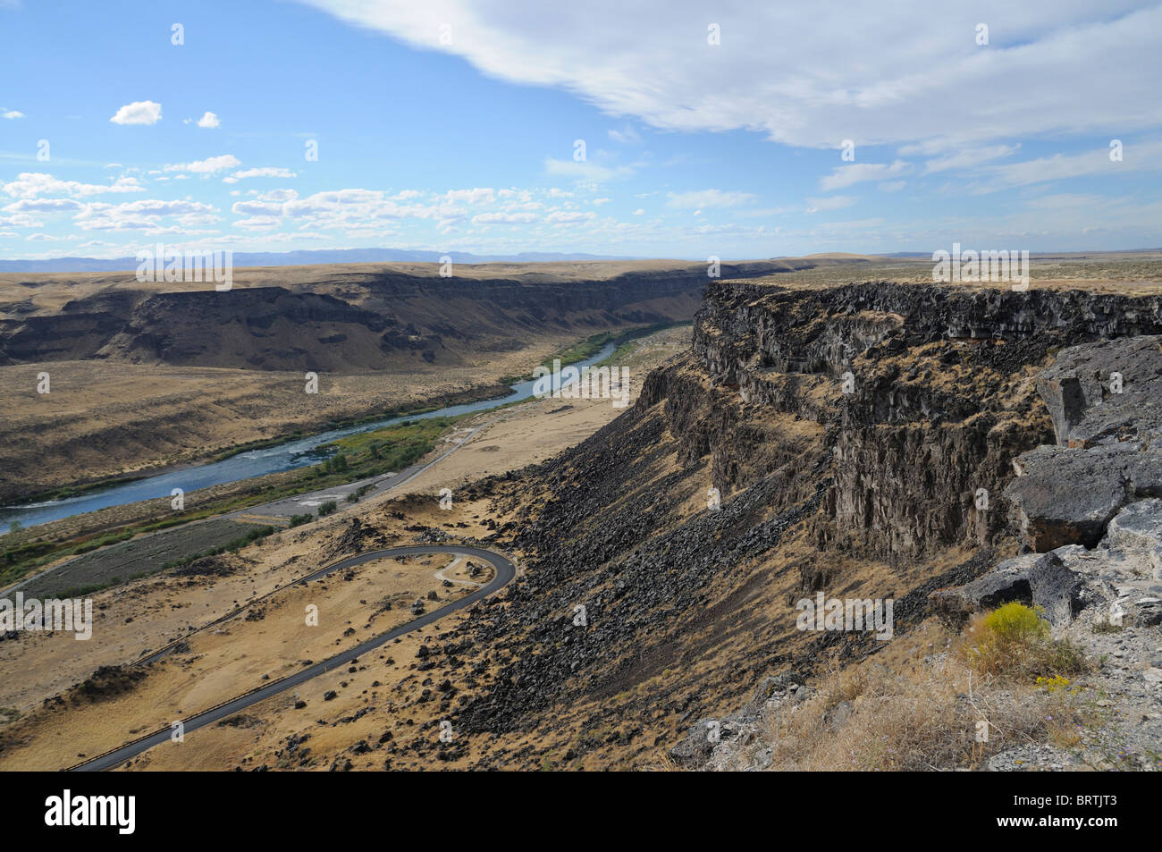 Snake River valley below Swan Falls Dam in Idaho, USA Stock Photo Alamy