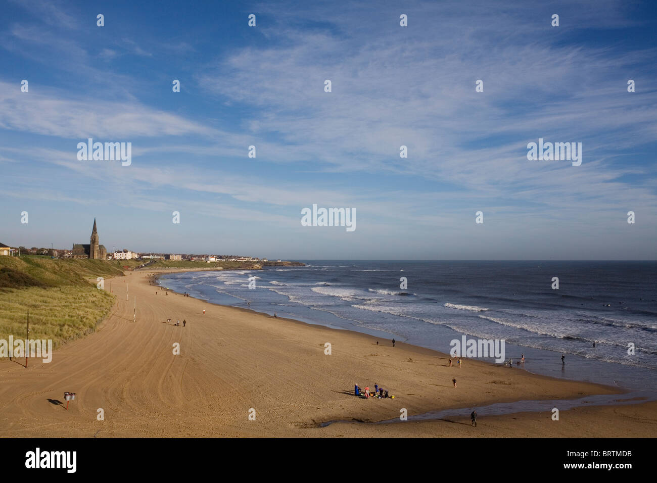 Tynemouth Long Sands, Tyne and Wear. Stock Photo