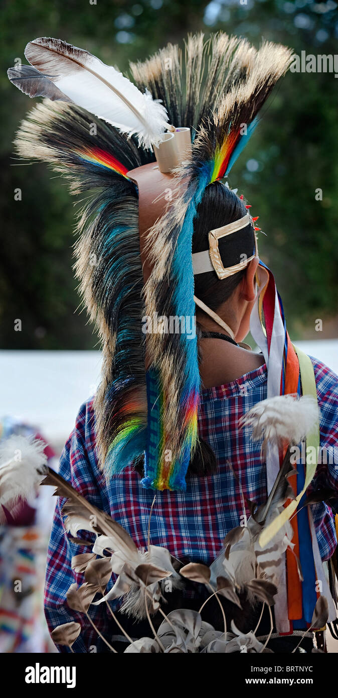 Chumash native American regalia, headdress Stock Photo