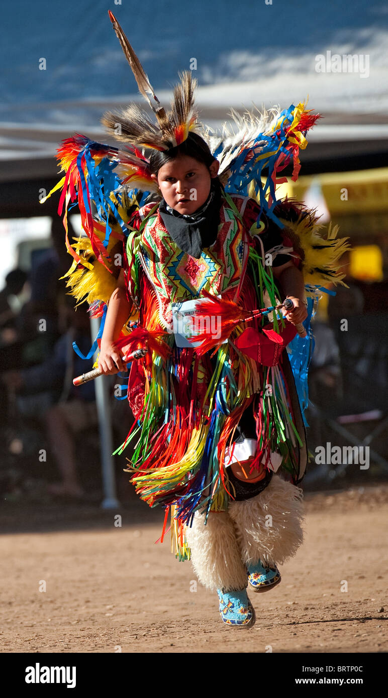 Chumash native American woman dancing Stock Photo