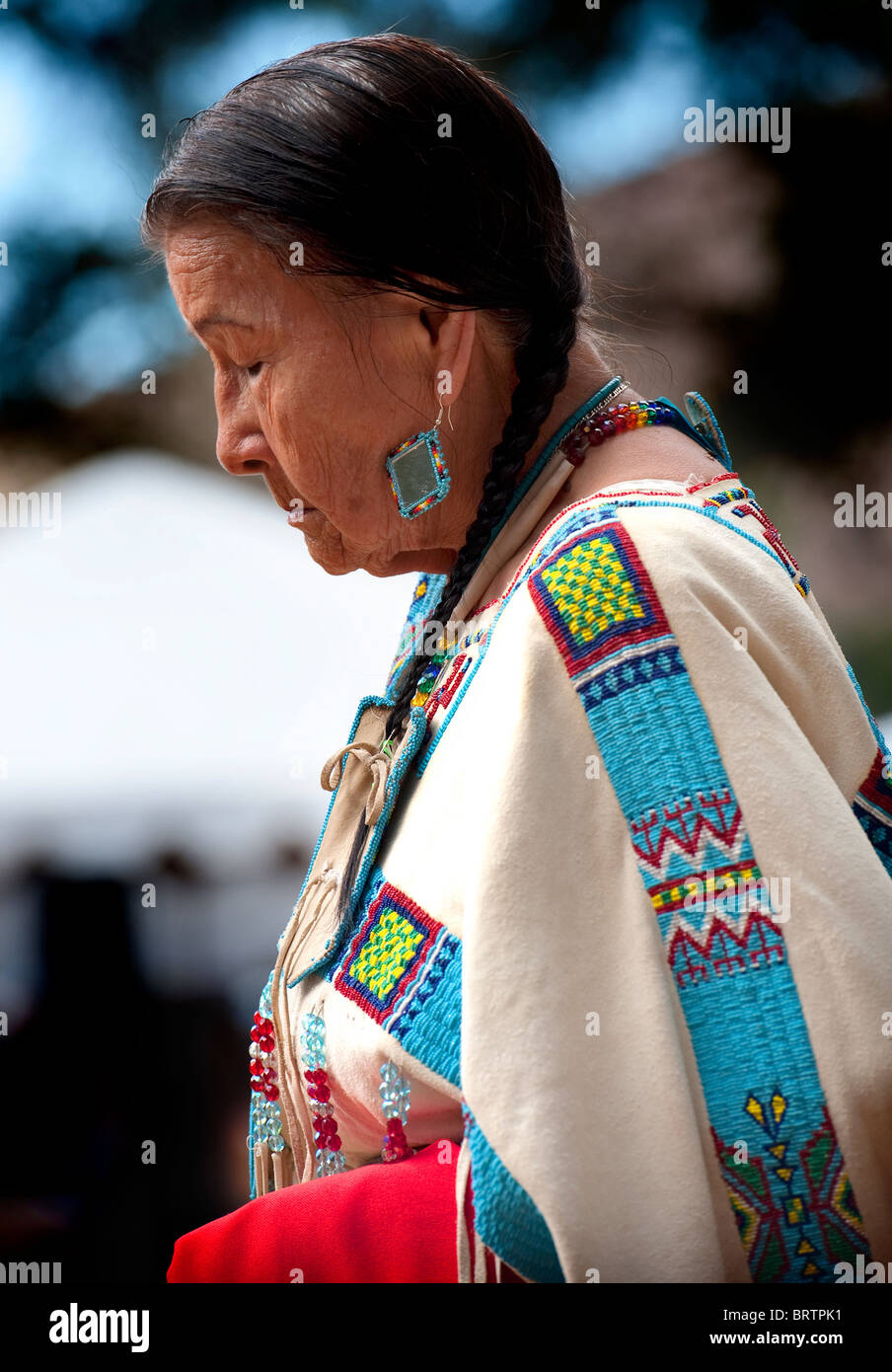 Chumash native American woman Stock Photo