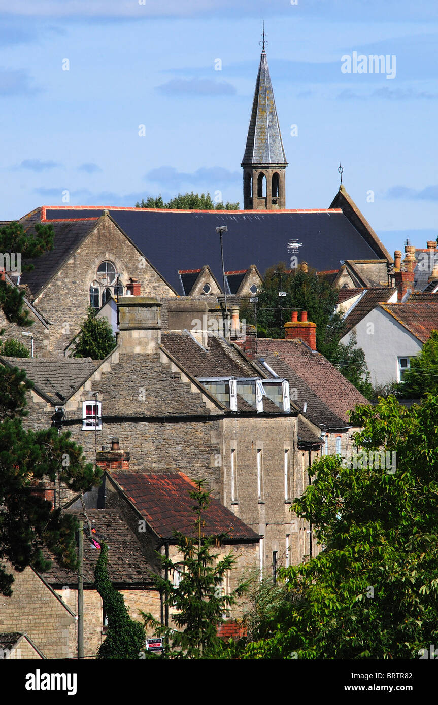 The market town of Malmesbury in the September sun, Wiltshire, UK. September 2010 Stock Photo