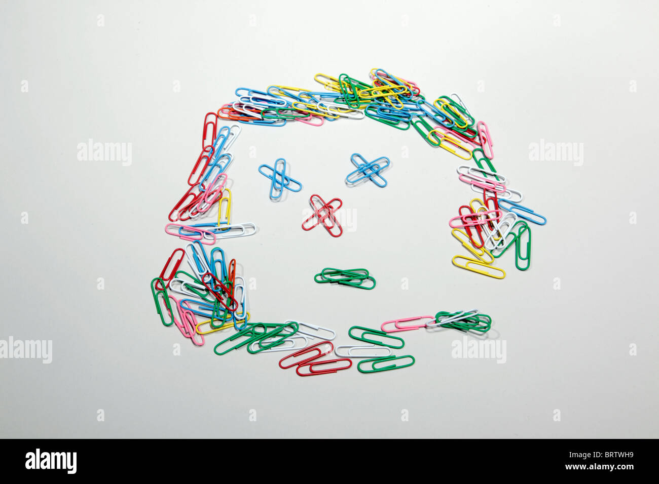 Paper clip face Stock Photo Alamy