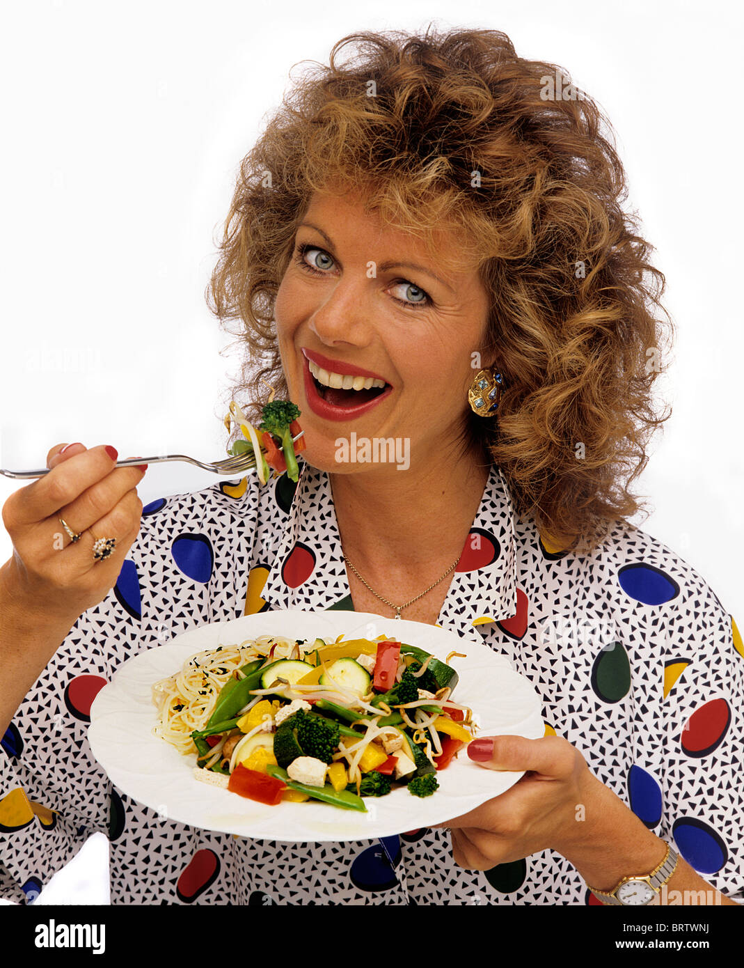 Lizzie Webb, or ‘Mad Lizzie’ Breakfast TV presenter for exercise, fitness and health Stock Photo