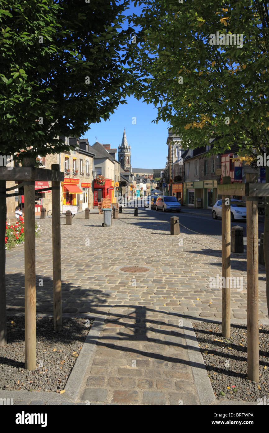 The town of Combourg, in Brittany, Northern France Stock Photo