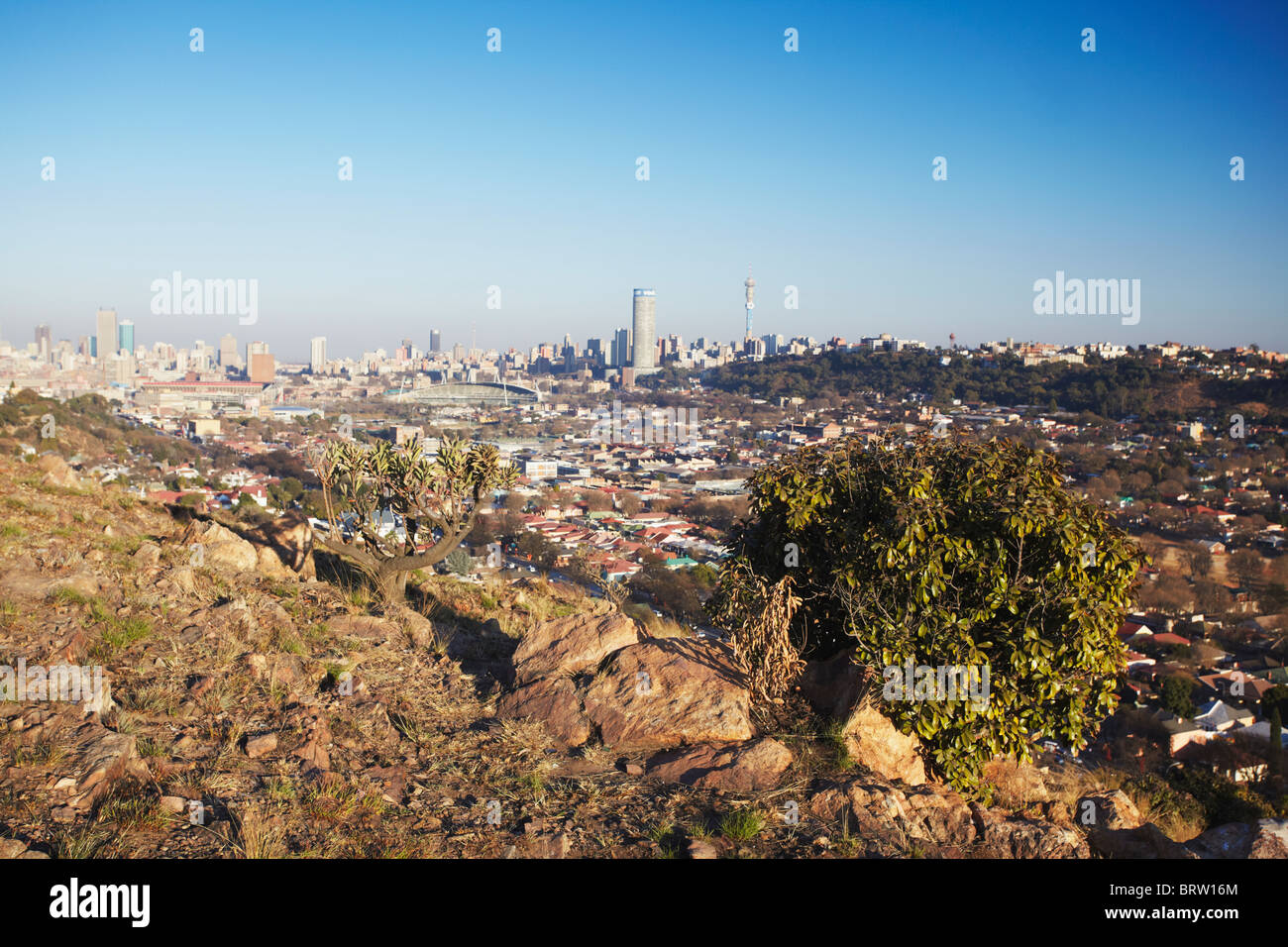View of Johannesburg skyline, Gauteng, South Africa Stock Photo Alamy