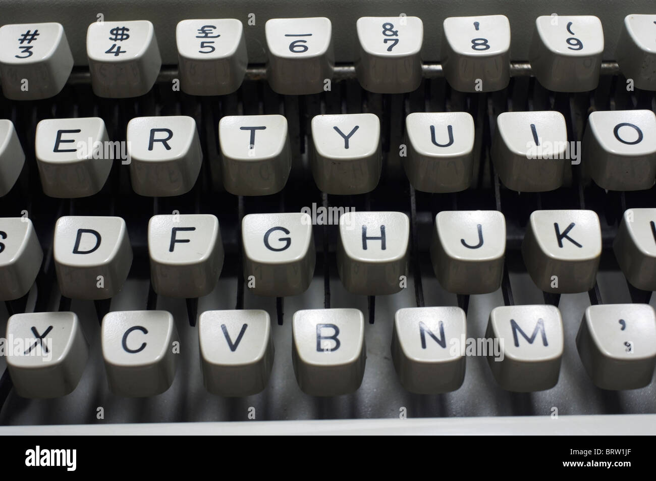 close up of qwerty keypads, for backgrounds. Stock Photo