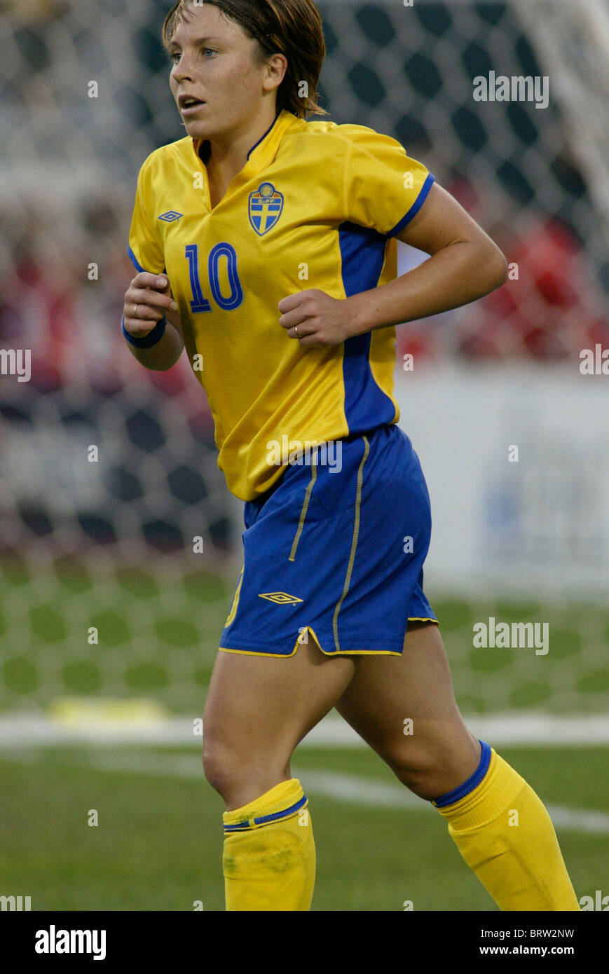 Hanna Ljungberg of Sweden in action during a 2003Women's World Cup soccer match against North Korea. Stock Photo
