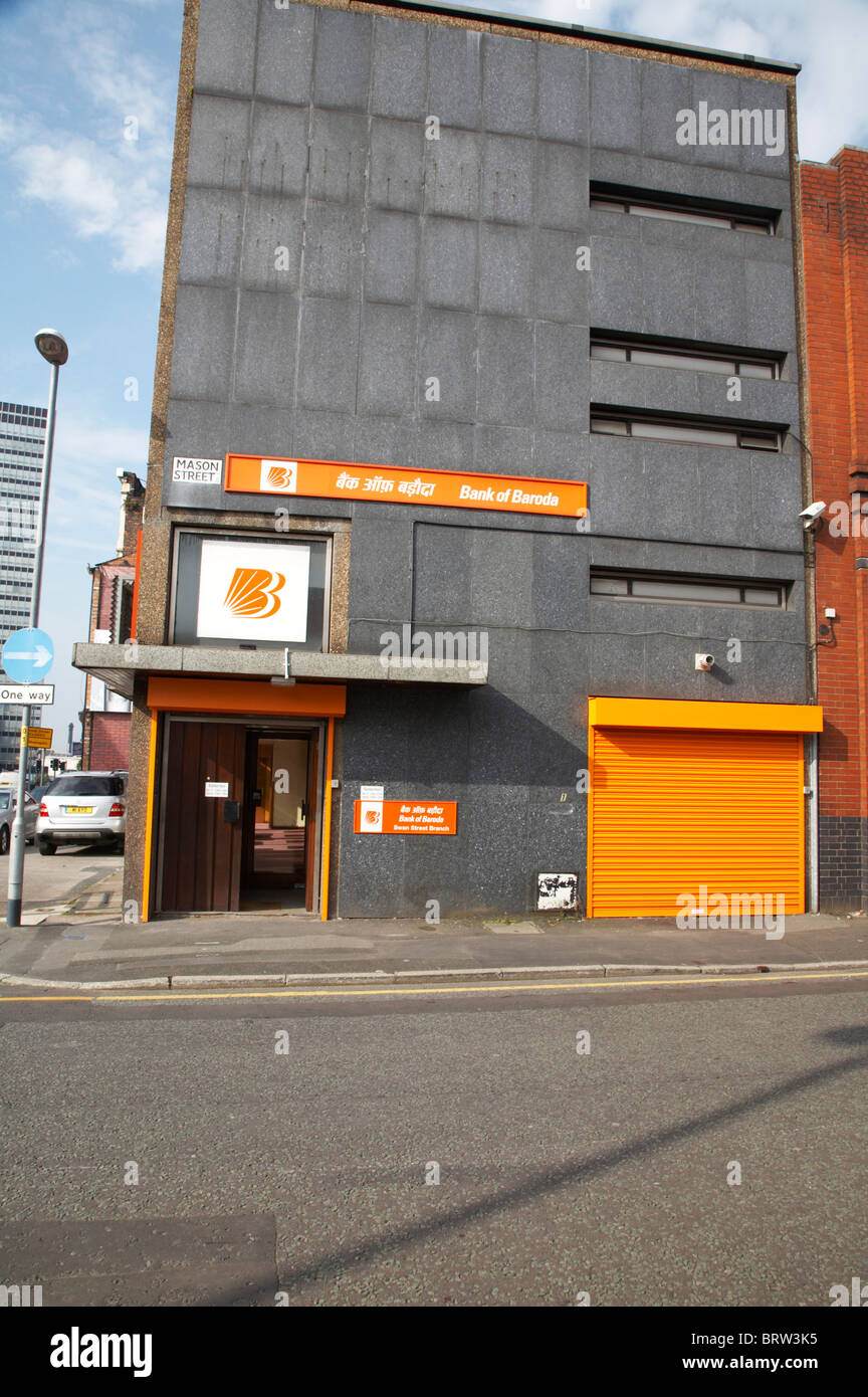 Bank of Baroda Swan street branch in Manchester UK Stock Photo