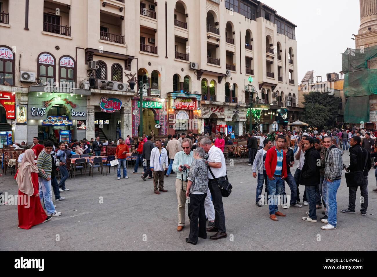 coffee shops at Khan al Khalili, Bazar in Cairo, Egypt, Africa Stock Photo Alamy