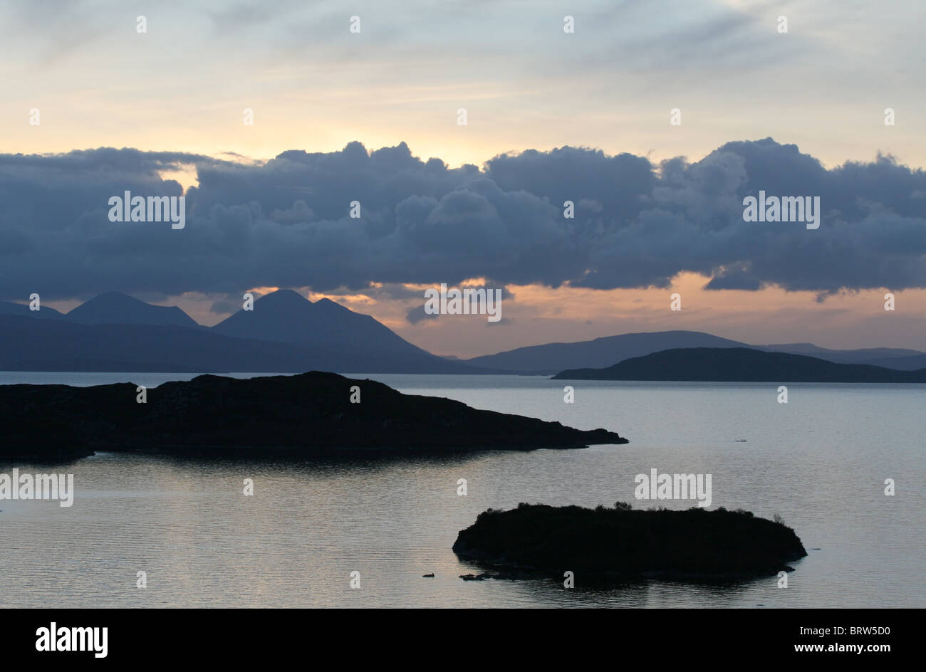 mountains of Skye at sunset Scotland October 2010 Stock Photo - Alamy