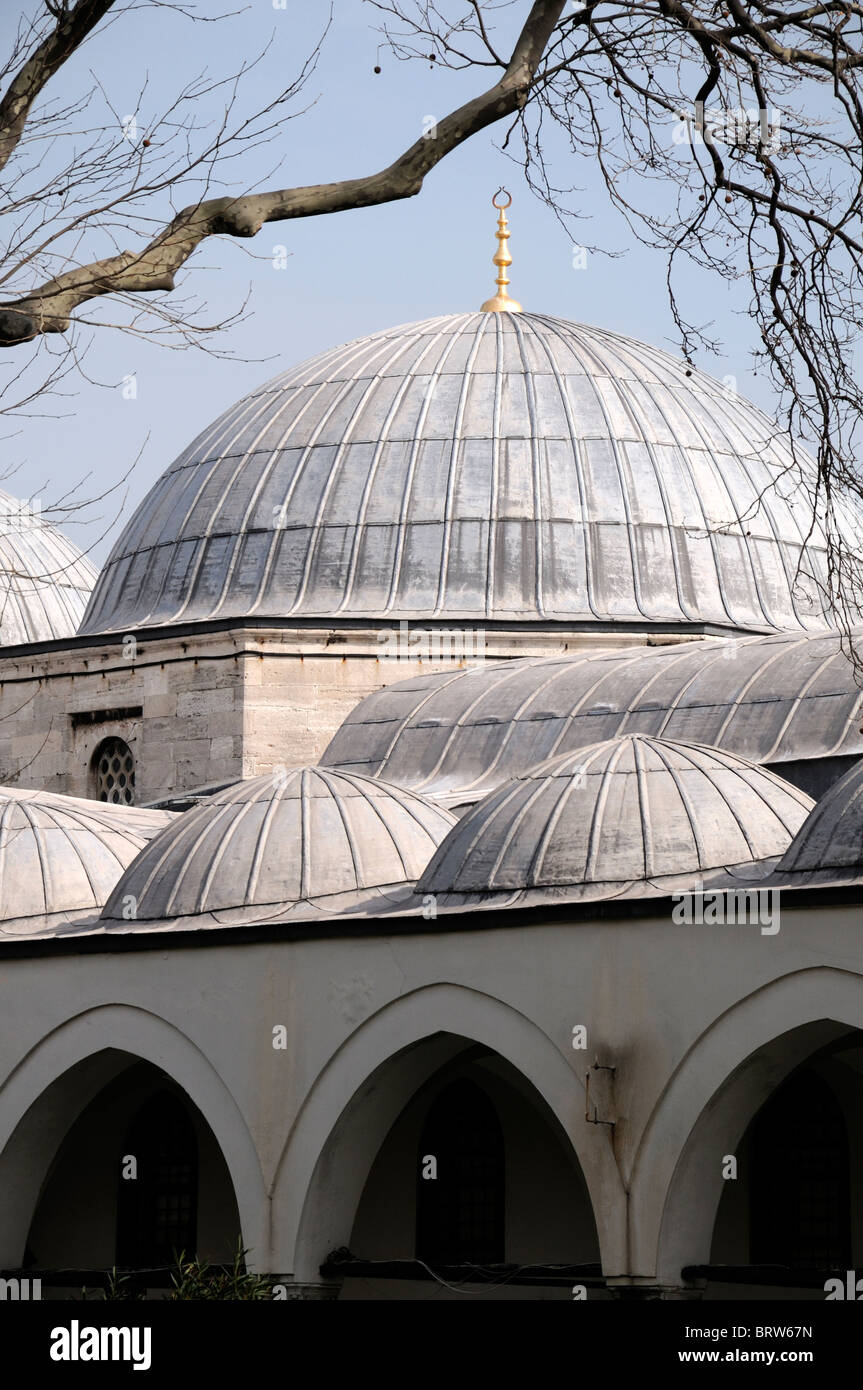 Topkapı Palace ottoman sultan residence istanbul turkey domes domed interior courtyards Stock Photo